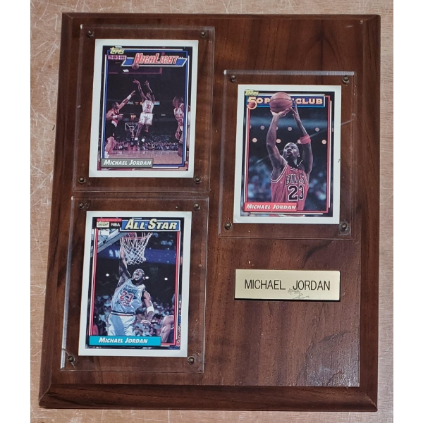 MICHAEL JORDAN PLAYING CARD PLAQUE