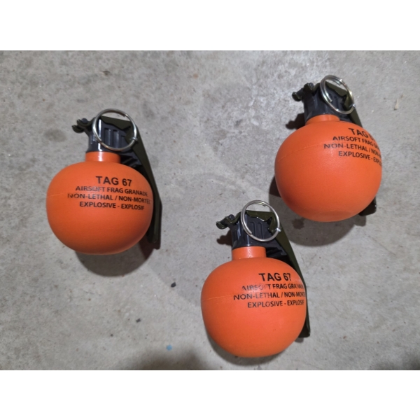 3 Pack of TAG 67 Airsoft Grenades