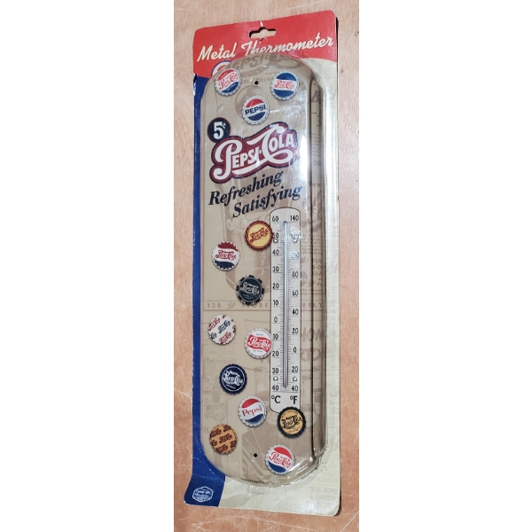 PEPSI COLA METAL THERMOMETER