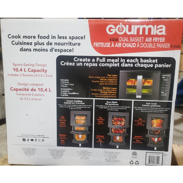 Gourmia Dual Basket Air Fryer