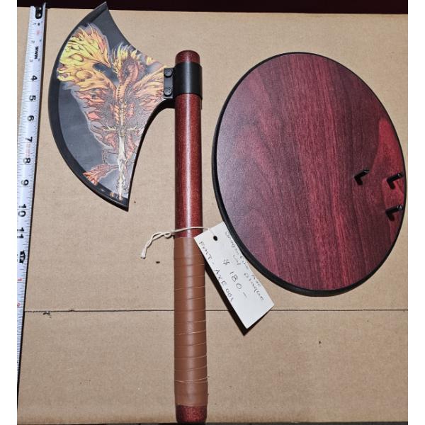 "Dragon Slayer" Axe With Plaque 