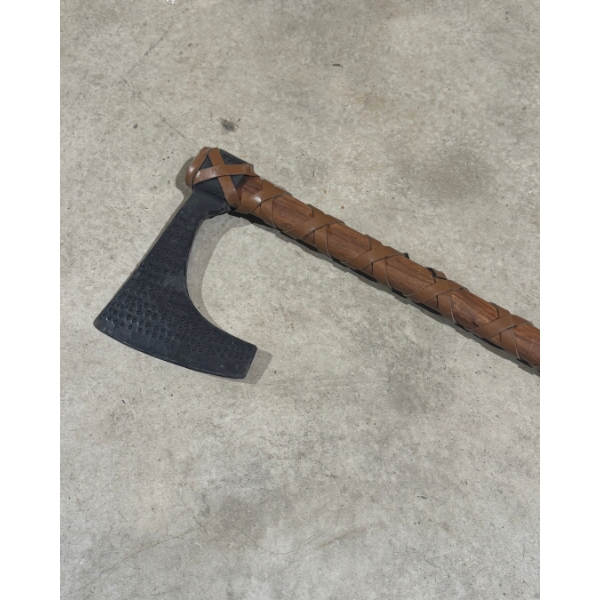 Axe with wood & leather handle