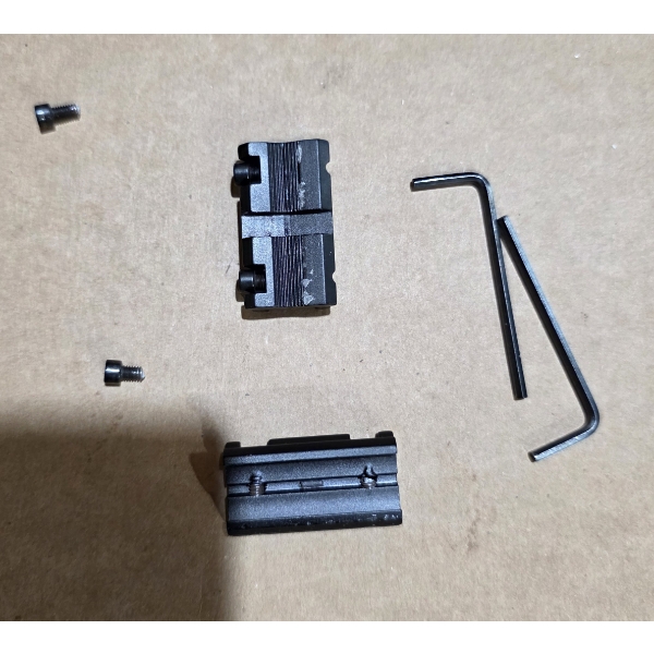 PAIR OF DOVETAIL TO PICATINNY CLAMP ON ADAPTERS