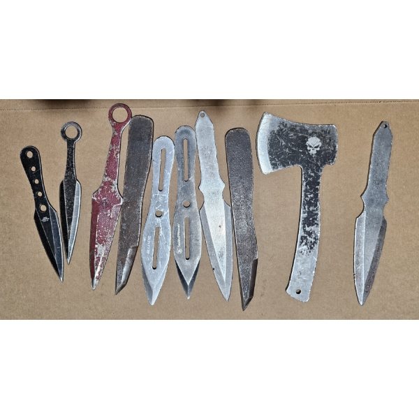 Handful of Used Throwing Implements 