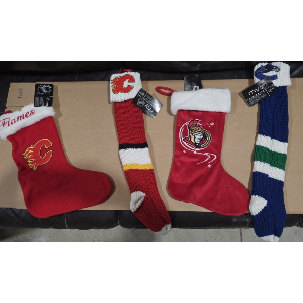 4 Pack of NHL Holiday Stockings