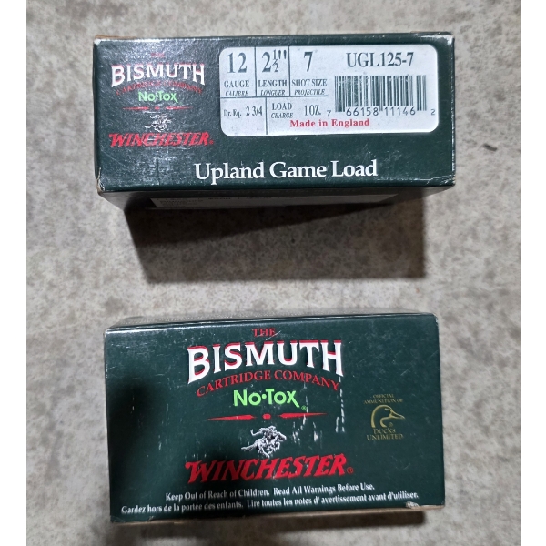 2 Boxes of 12ga #7 Bismuth Shot 