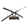 Image 1 : Black Sword Functional Damascus Katana (Muichiro Tokito)