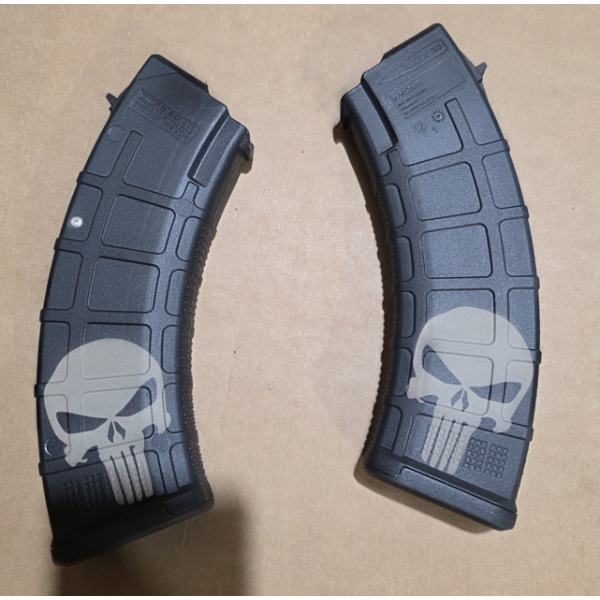 TWO PACK OF LASER ETCHED MAGPUL AK MAGS (MAG572) 