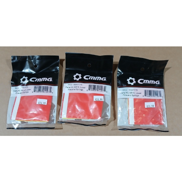 3 Pack of AR-15 Lower Pins and Springs