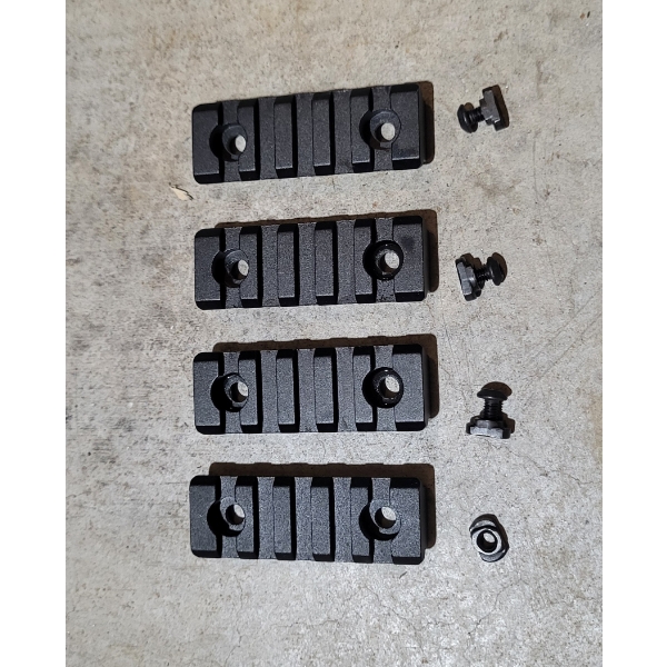4 Pack of 5 Slot M-Lok Rail Segments (missing hardware)