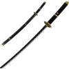 Image 1 : Black Sword Functional Damascus Katana (Zoro Yubashiri)