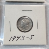 Image 5 : Four 90% Silver Mercury Dimes: 1941-S, 1937-P, 1935-P, 1943-S FV: $0.40