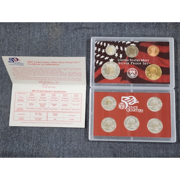 United States Mint 2003 Silver Proof Set in Original Packaging!