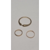 Image 1 : 10K Gold Ring - Size 8 - & Small Gold Charm Rings - Total Weight: 1.5g