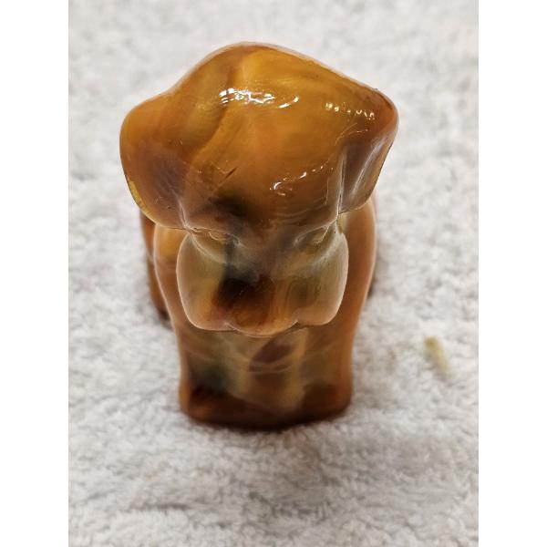 Vintage Uranium Degenhart Art Glass Figurine - Bittersweet Slag