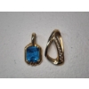 Image 2 : 2 - Gorgeous 14K Yellow Gold Pendants One with Large Blue Gemstone, One with Diamonds - TW: 11.0g