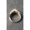 Image 5 : Women's 14K Gold Art Deco Ring With Diamonds - Size 9 - Weight: 9.1g