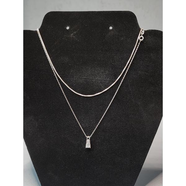 Two Sterling Silver Necklaces, One Pendant - Total Weight: 4.6g