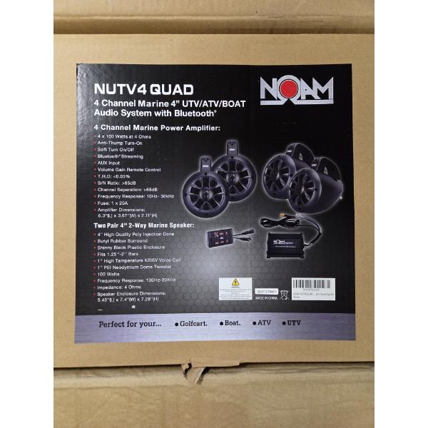 New In Box- Noam 4 Channel 4'' Audio System With Bluetooth 
