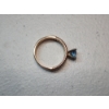 Image 4 : Incredible 14K Gold Ring with Diamonds and Aquamarine Center-Stone - Size 7.5 - TW: 4.1g
