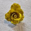 Image 1 : Vintage Capodimonte Italian Porcelain Sculpture of a Single Yellow Rose