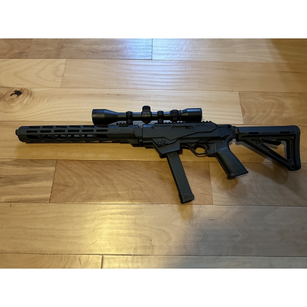 9mm Ruger PC Carbine with Simmons 3-9 40x Scope