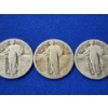 Image 3 : x3 United States Standing Liberty Quarters: 1930, 1925, 1930