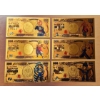 Image 1 : 6 Pc Set Pure 24k .999 Gold Foil "Dragon Ball Z"Nippon Ginko Bank Notes - Each In Mint Condition