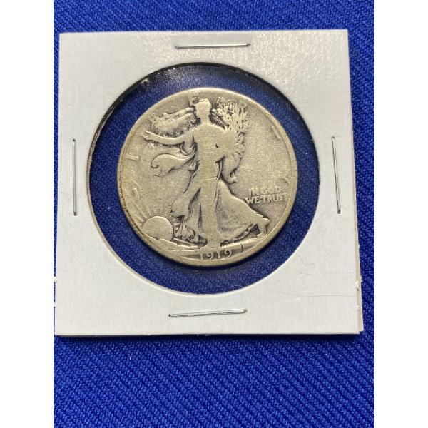1919 United States Walking Liberty 90% Silver Half-Dollar