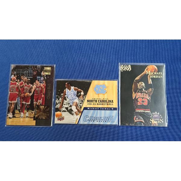 (3) Assorted Topps/Upper Deck Basketball Cards Featuring Michael Jordan