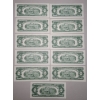 Image 8 : (11) United States Crisp Series 1963 $2 Red Seal Uncirculated Bank Notes - Face Value: $22.00