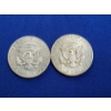 Image 2 : x2 1964 Kennedy Half Dollars - 90% Silver - Face Value: $1.00