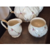 Image 3 : Pickup In Canton - 2 Piece Vintage English Hand Painted Wash Basin & Pitcher - Mint Condition