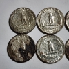 Image 6 : Eight Assorted 1964 United States Washington 90% Silver Quarters ~ $2.00 Face Value