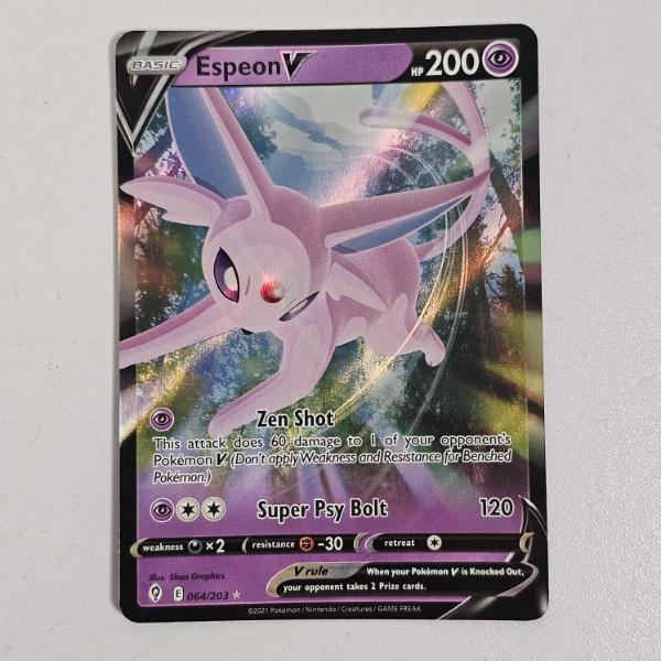 Pokémon TCG: Espeon V 064/203 Holo Rare from the Evolving Skies Expansion