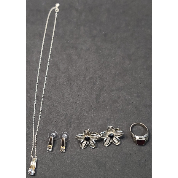 Costume Necklace, Earrings & Ring