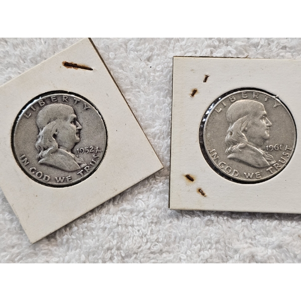 90% Silver United States Half Dollar Assortment (Franklins) - AFV: $1