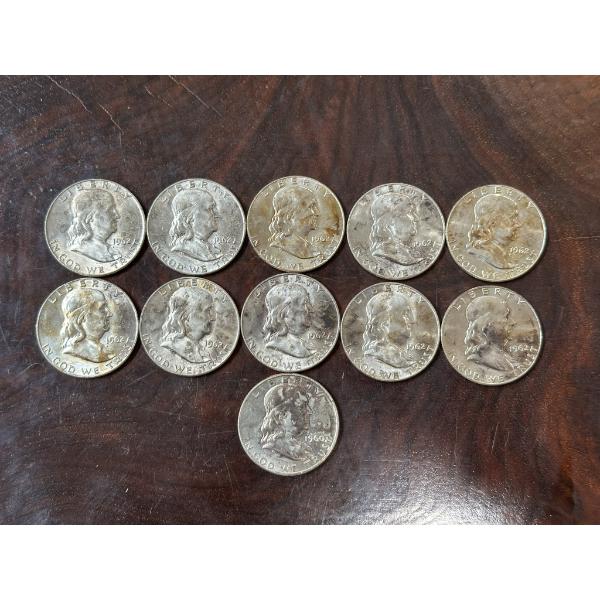Brilliant Uncirculated Franklin Half Dollars - $5.50 Face Value