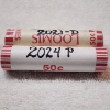 Image 2 : $1.00 Face Value in Rolled United States Pennies ~ Labeled 2021-D & 2024-P ~ APPEAR IN AU CONDITION!
