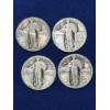 Image 1 : x4 Assorted Years United States Standing Liberty 90% Silver Quarters FV: $1.00