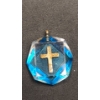 Image 2 : Pendant With Sterling Silver Cross Inside & Loose Black Lindy Star/Other Assorted Stones