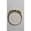 Image 4 : Women's 10K Yellow Gold Channel Set Diamond "I love you" Anniversary Ring - Size 6.5 - Weight: 1.8g