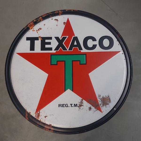 Large 35" TEXACO STAR Licensed Retro Metal Embossed Advertising Sign