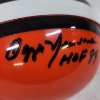 Image 2 : HAND SIGNED Ozzie Newsome 1999 Hall Of Fame Football Player MINI Sized Cleveland Browns Helmet