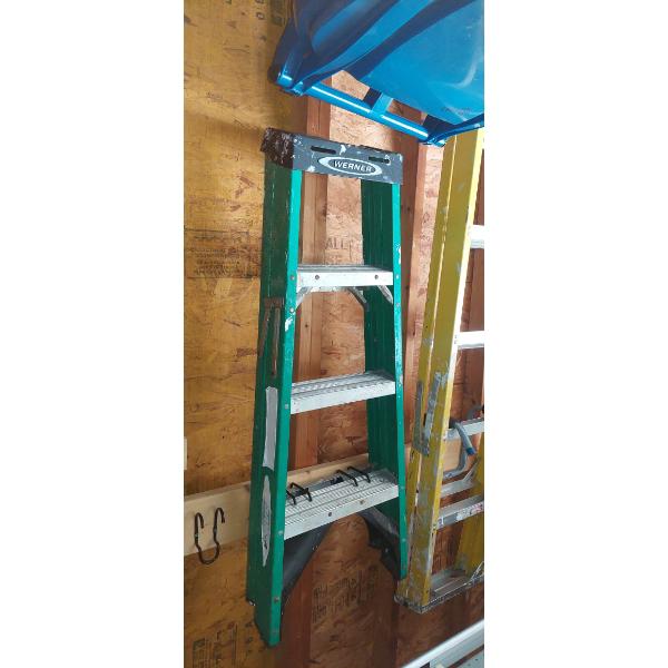 As Pictured - 4 Ft Fiberglass & Aluminum Werner Step Ladder