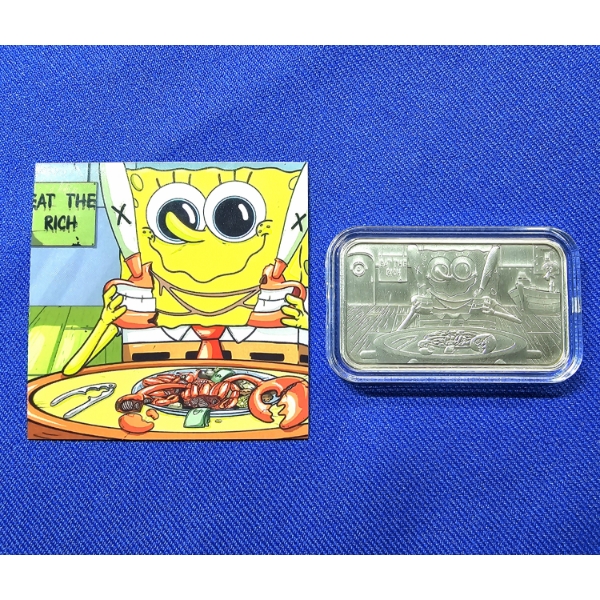 Pit Bullion - "EAT THE RICH - SPONGEBOB'S REVENGE" 1 oz .999 Fine Silver Bar