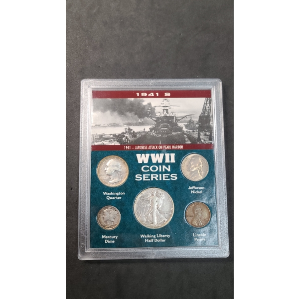 1941-S WWII Coin Series Coin Display - Face Value: $ 0.91
