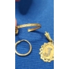 Image 5 : 14K Gold "J" Pendant & 14K Gold Single Earrings - Total Weight: 2.5g