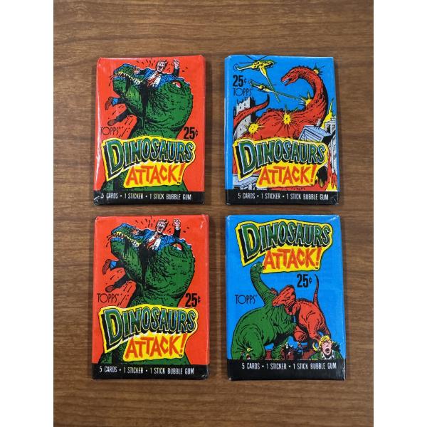 4 - 1988 Topps Dinosaurs Attack Wax Packs - Mint Condition