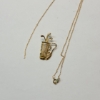 Image 1 : 14K Yellow Gold Golf Bag Pendant and Broken Necklace - TW: 2.1g